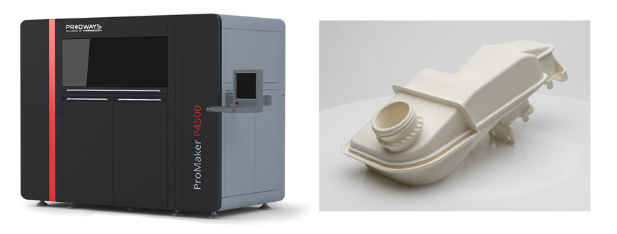 ProMaker P4500 HT and 3D Printed liquid tank, courtesy of  Continental Engineering Services